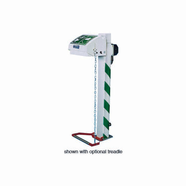 Hughes Eye and Face Wash, Freeze Protected, Pedestal Mount, Closed ABS Bowl, Galv. Pipe, 120V C1D2